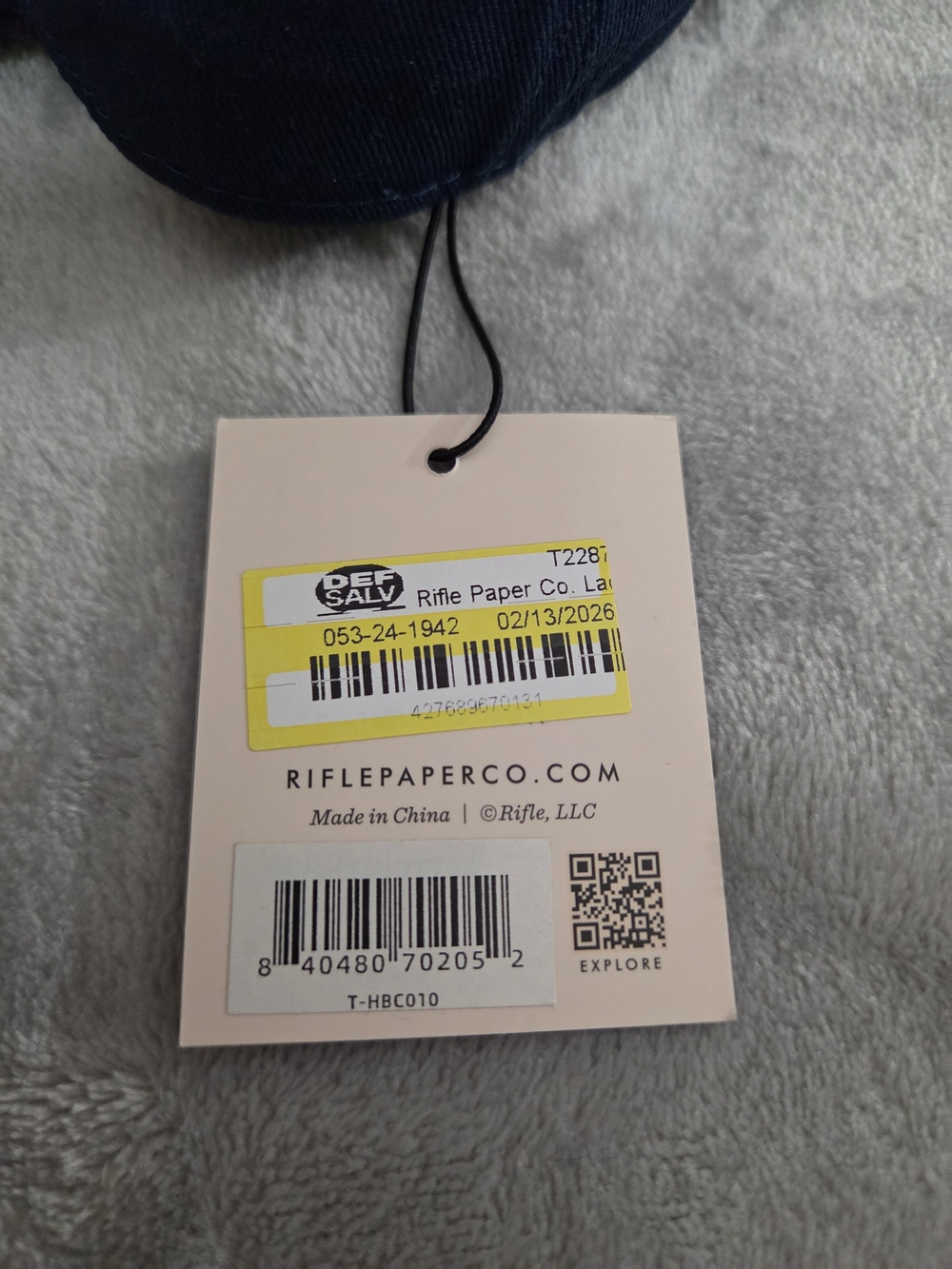Rifle Paper Co. Ladies Night Book Club Navy Baseball Cap NWT, Adjustable OSFM - Picture 7 of 7